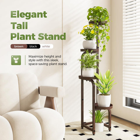 Bamworld corner plant stand spiral design showcases plants with optimal light