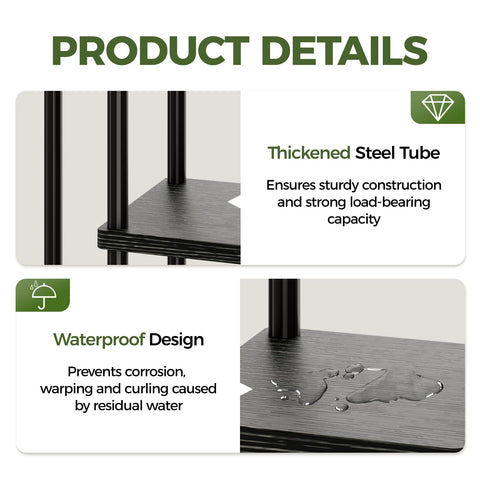 Bamworld corner stand fits patios or balconies while saving space.