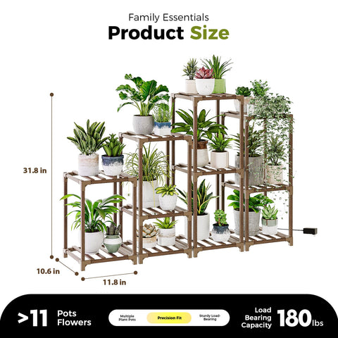 Bamworld customizable four-sets shelves for a unique plant display