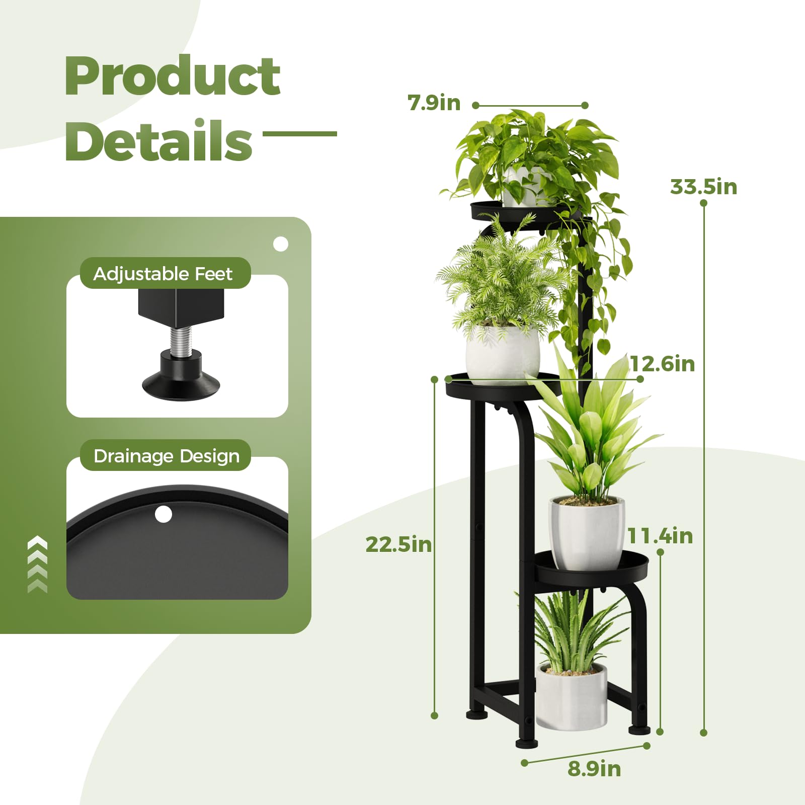 Bamworld drainage trays for plants, helps prevent water buildup.