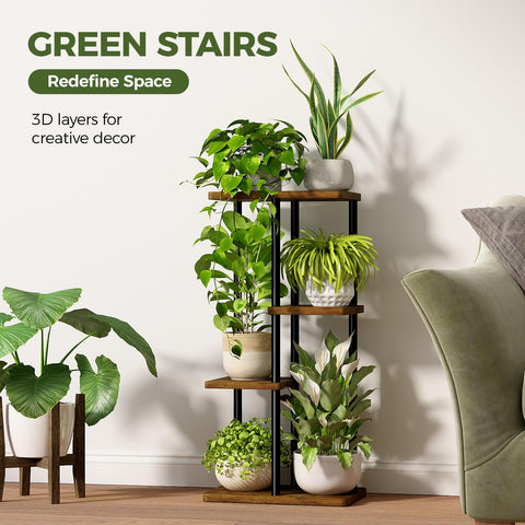 Bamworld durable metal frame plant rack highlights stability and easy maintenance
