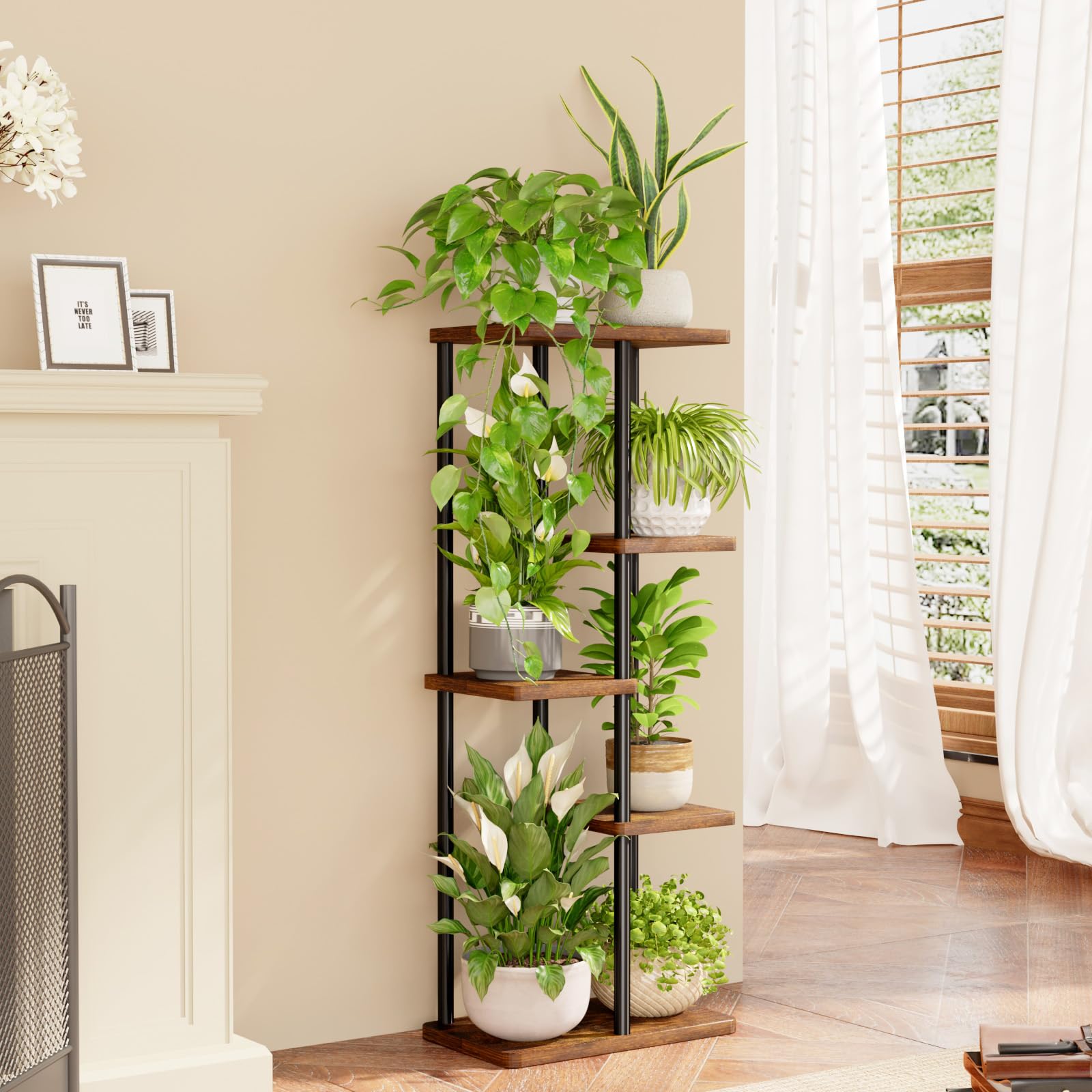 Bamworld corner stand ships with hardware for quick assembly.