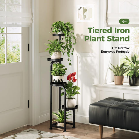 Bamworld easy-assembly metal plant stand for quick setup