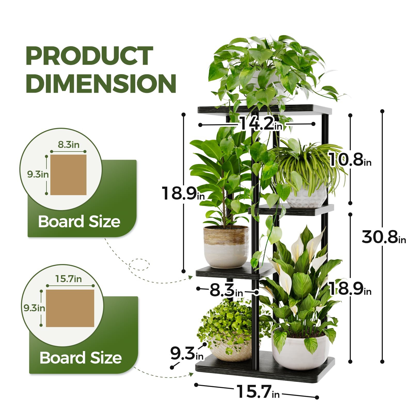 Bamworld easy-assembly plant stand enables quick setup and easy cleaning.