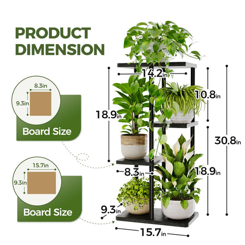 Bamworld easy-assembly plant stand enables quick setup and easy cleaning.