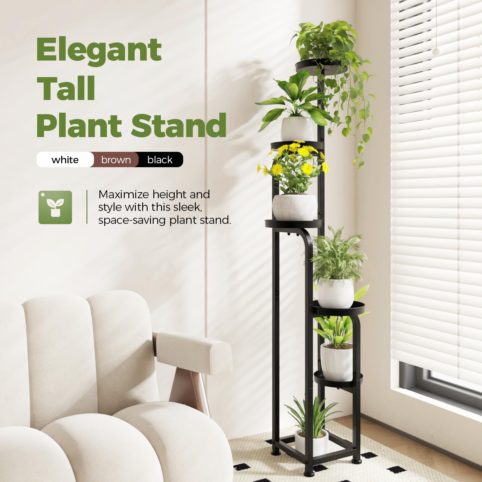 bamworld five tier spiral design stacked shelves for optimal light exposure