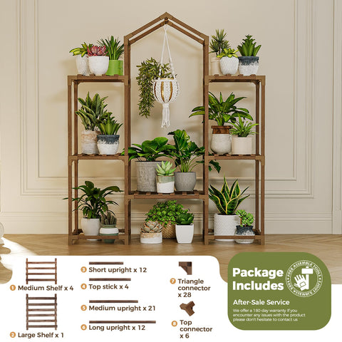 Bamworld indoor plant stand supports flexible use in living rooms or balconies.