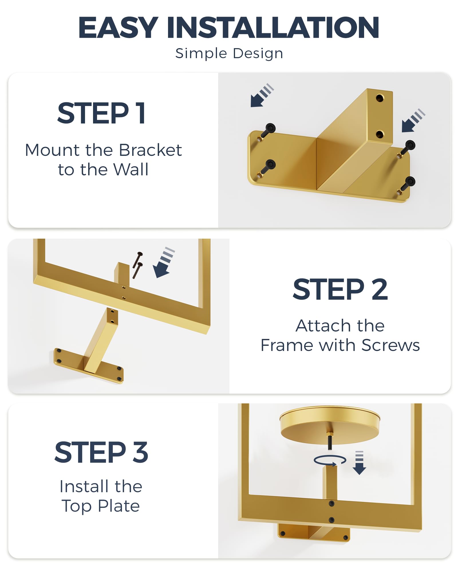 Bamworld Gold easy installation wall mount makes setup quick and simple.