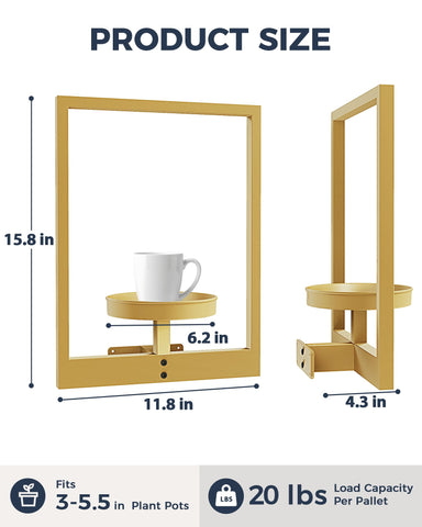 Bamworld Gold wall planter indoor hanger saves floor space and creates a vertical display.