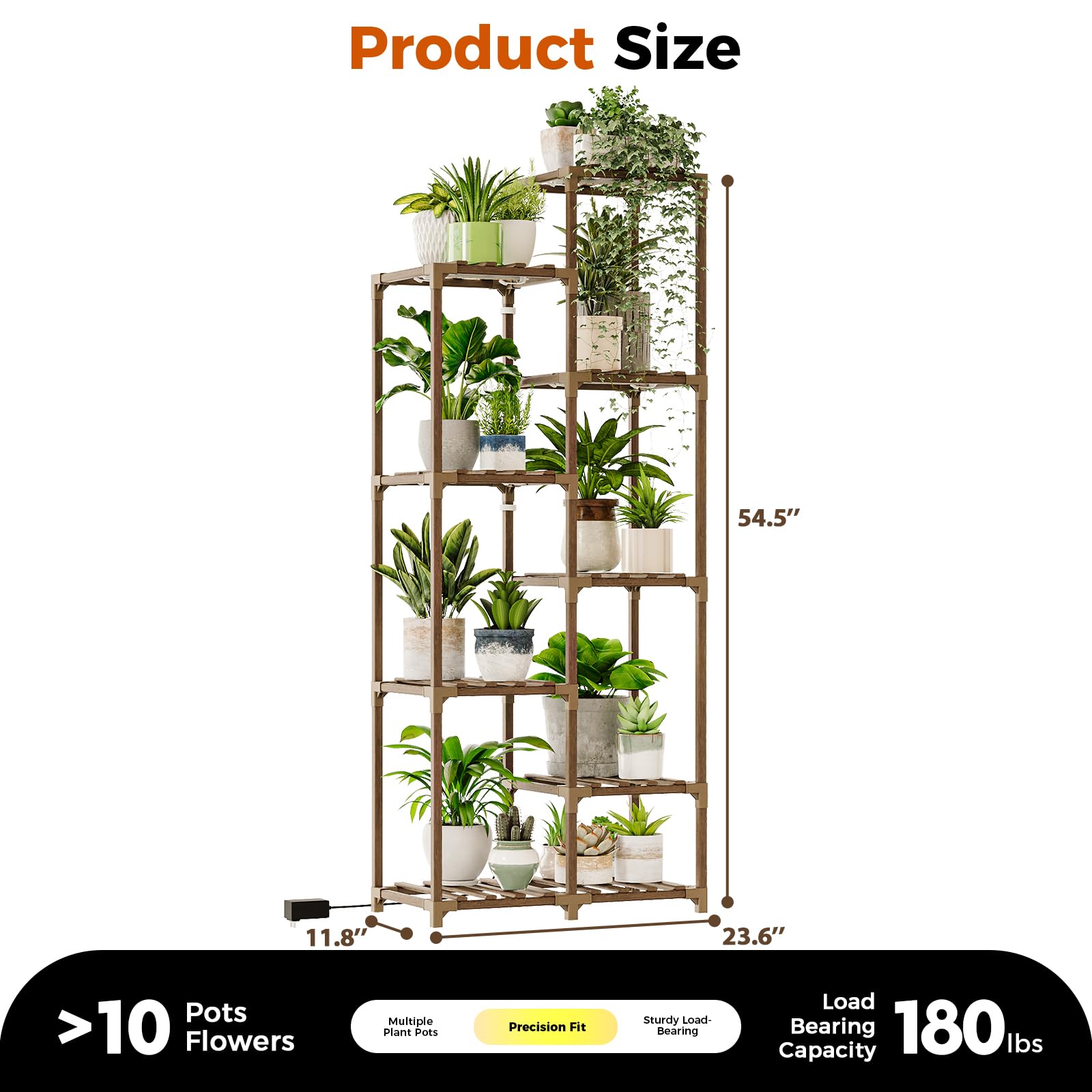 Bamworld grow-light stand featuring three modes to support different growth stages.