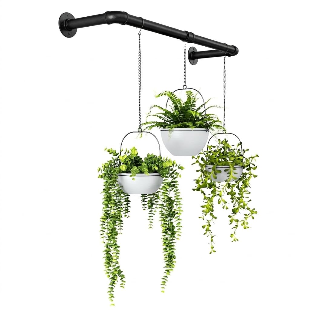 Bamworld hanging planter rod assembly demonstrates sturdy metal construction