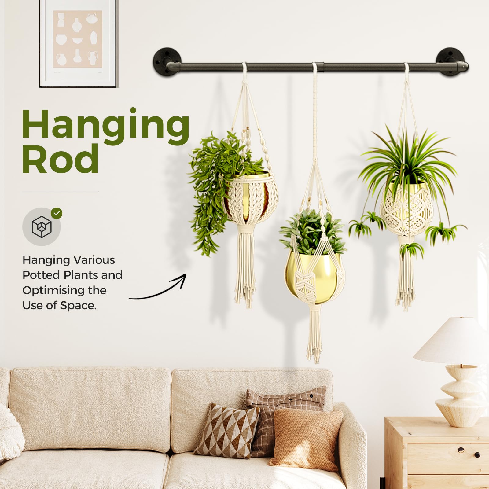Bamworld kit includes hardware for easy ceiling or wall mounting