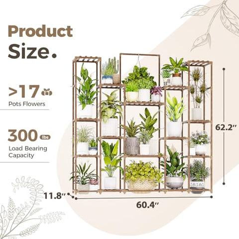 Bamworld indoor-outdoor plant rack complements living spaces and patios.