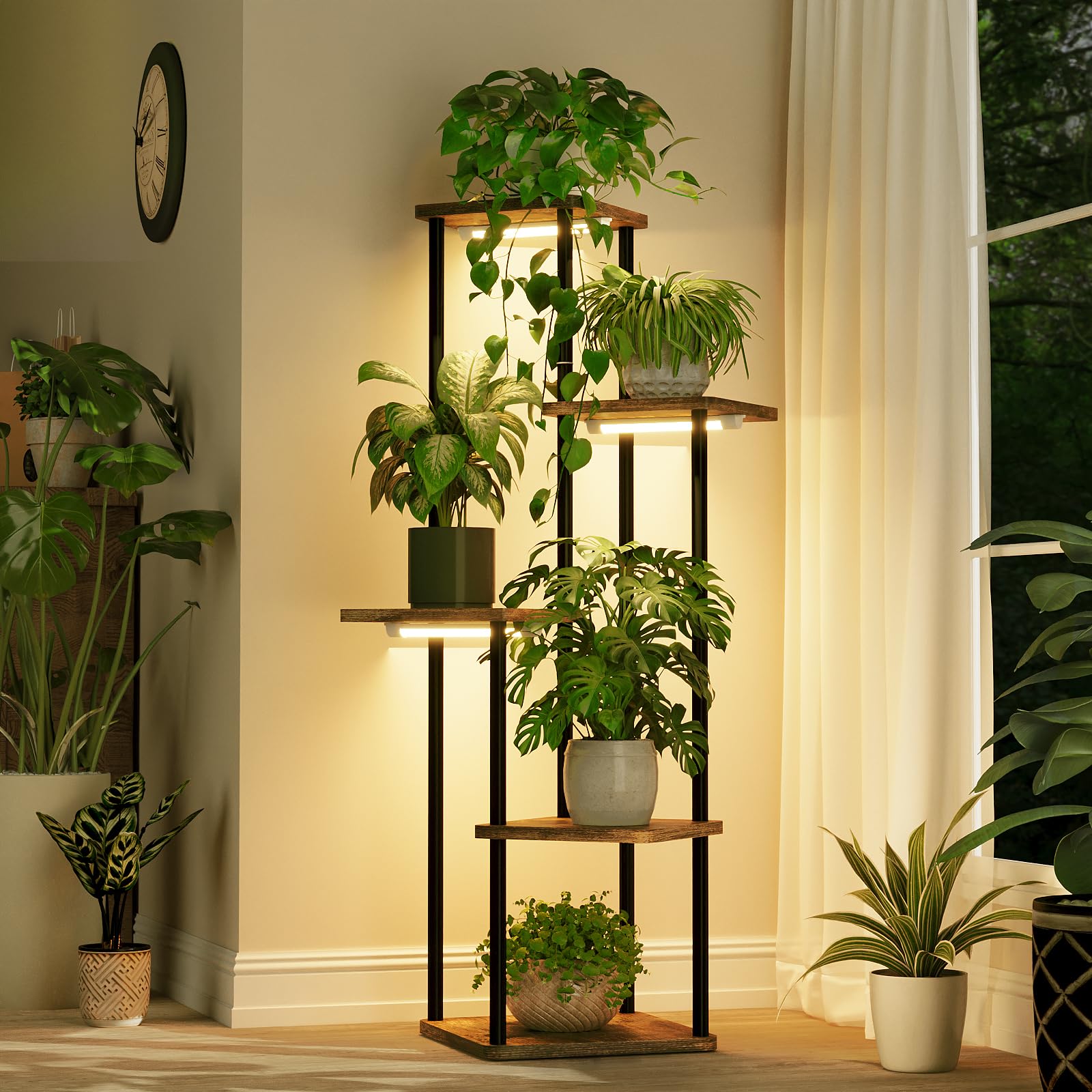 Bamworld indoor plant setup enabling organized lush displays