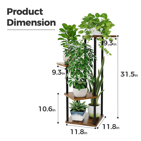 Bamworld living room decor elevate plants on a compact stand.