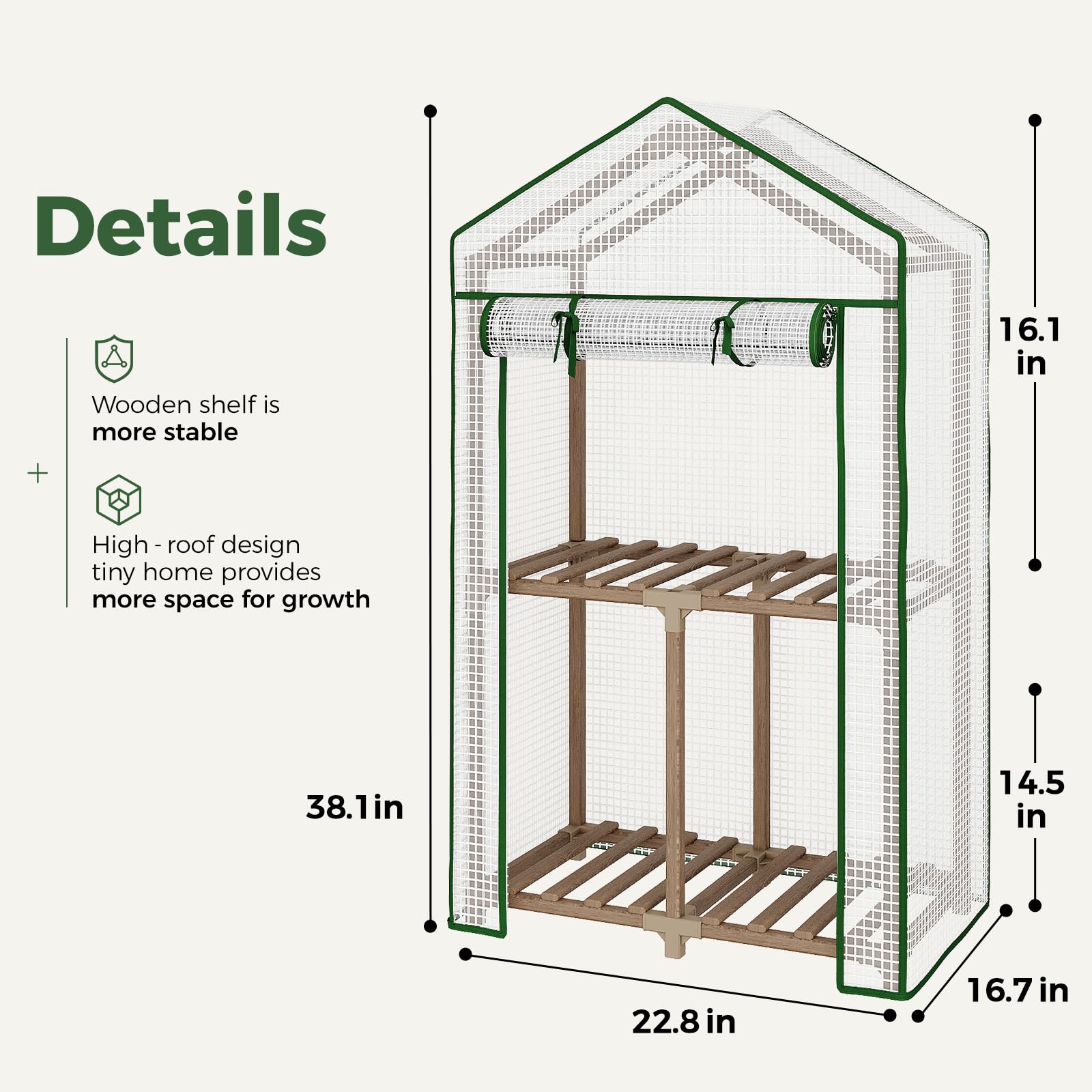 Bamworld Mini Greenhouse with PE cover extending growing season