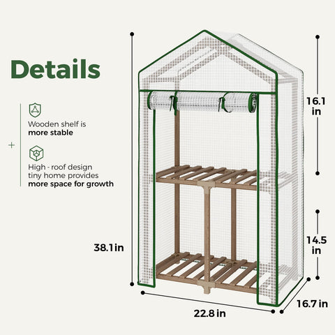 Bamworld Mini Greenhouse with PE cover extending growing season