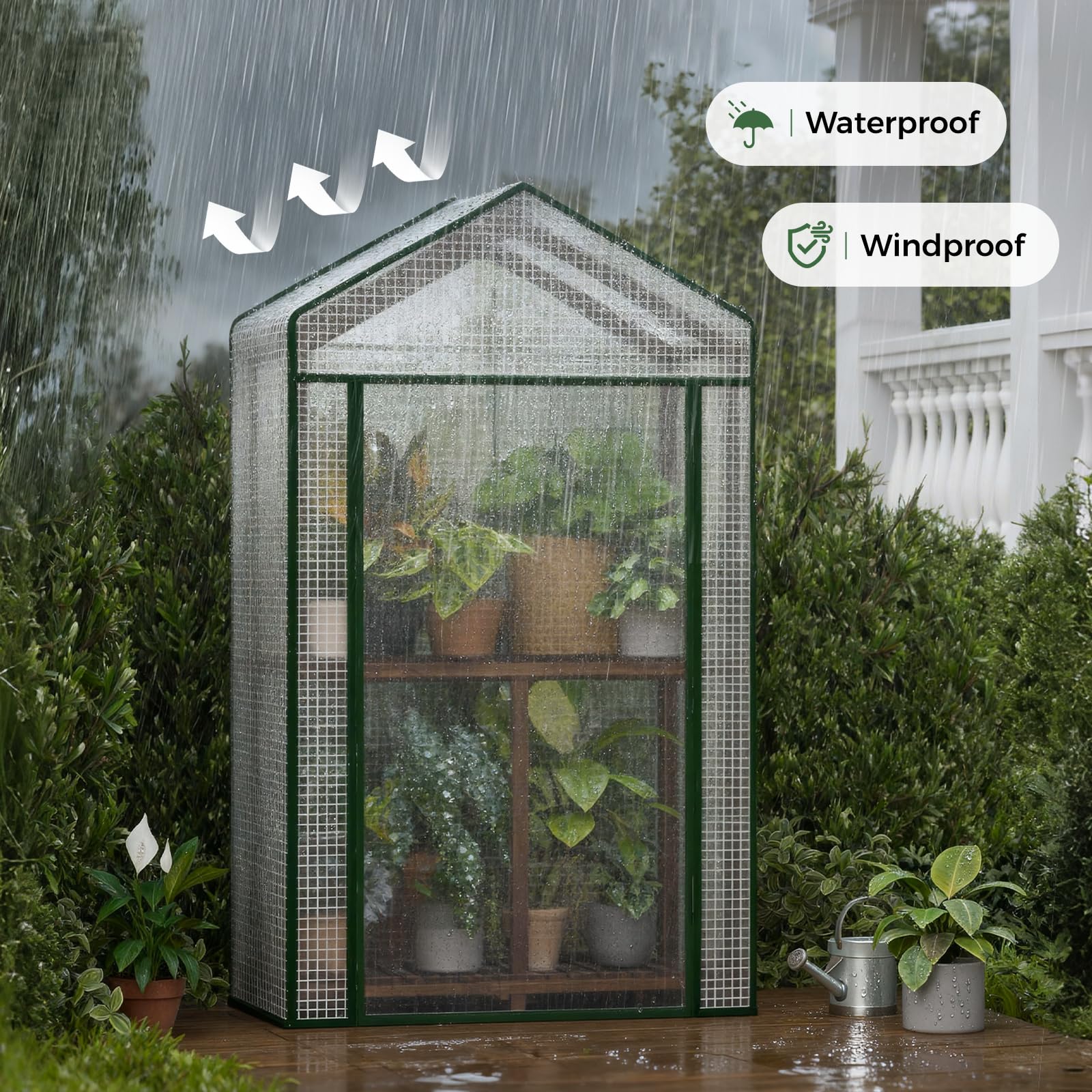 Winter-proof Bamworld greenhouse protects delicate plants during cold