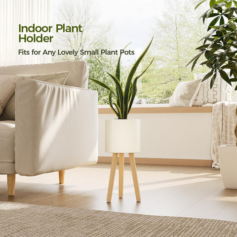 Bamworld modern white decor stand complements living rooms and offices.