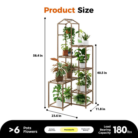 Bamworld multi-plant display corner unit keeps plants organized