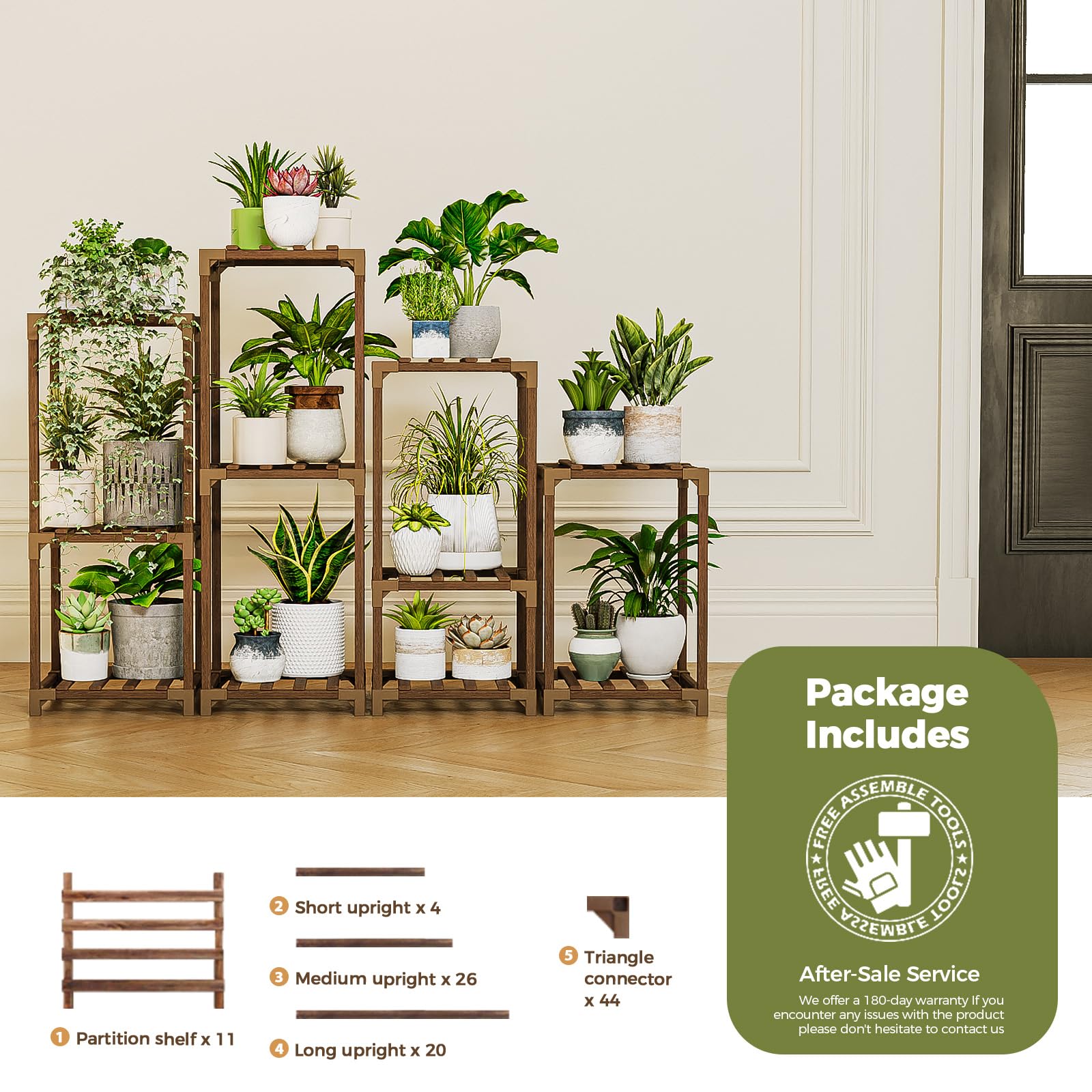Bamworld carbonized wood provides a stylish, durable home for plants.