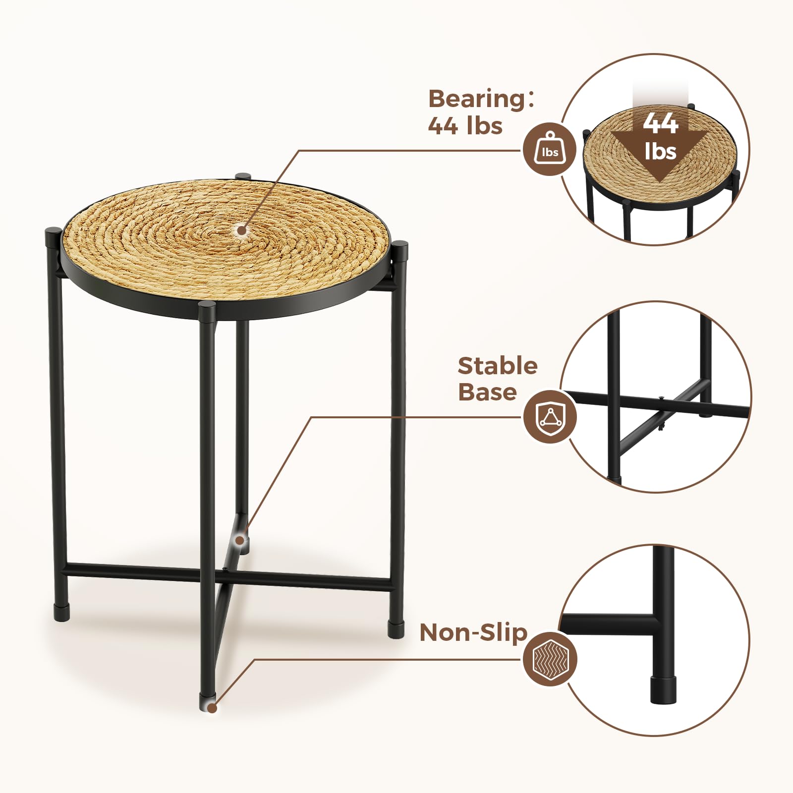 Bamworld multi-use plant stand doubles as a compact side table.