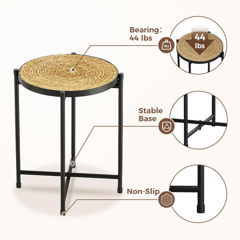 Bamworld multi-use plant stand doubles as a compact side table.