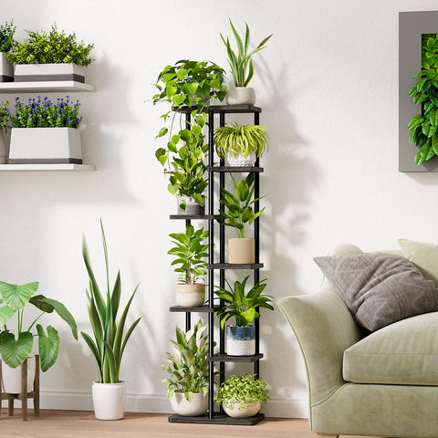 Bamworld plant display ideal for flowers and succulents on multiple levels.