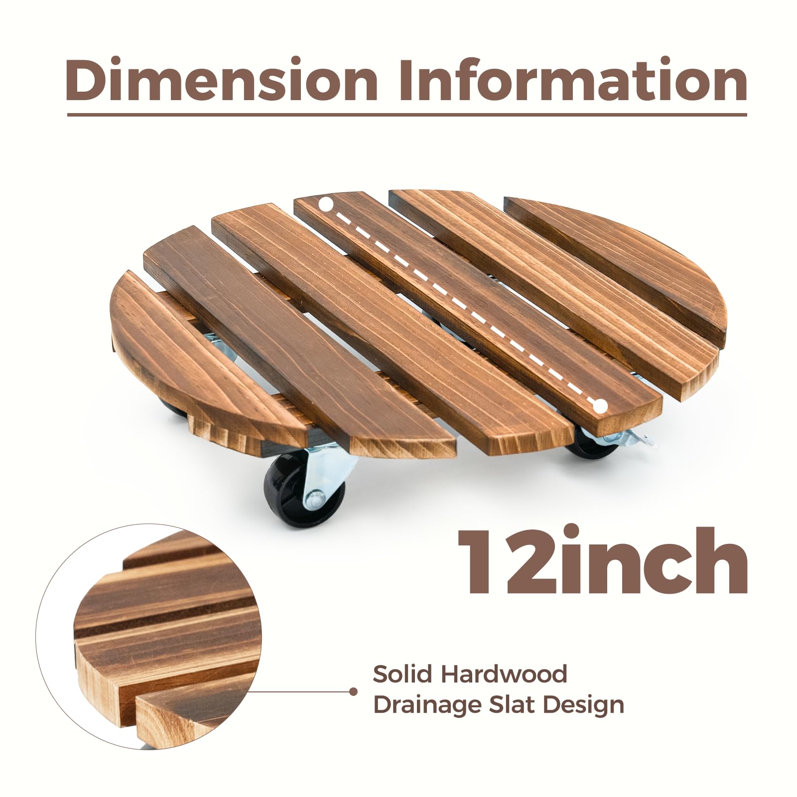 Bamworld plant dolly helps you roll heavy planters indoors or outdoors.