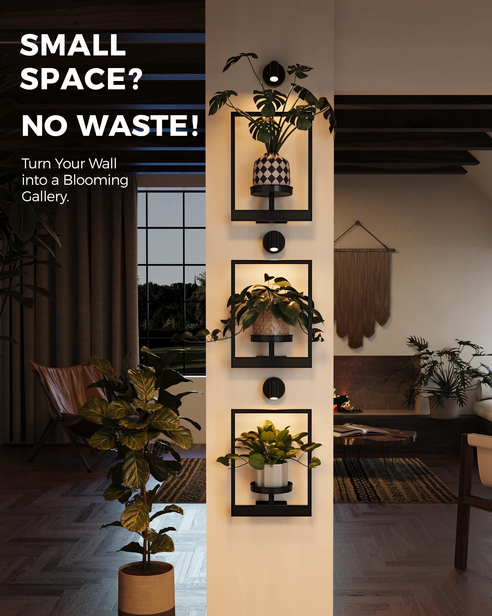 Bamworld plant hanger window shelf elevates greens on sunny sills