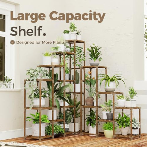 Bamworld plant shelf indoor-outdoor versatility suits living rooms and patios.