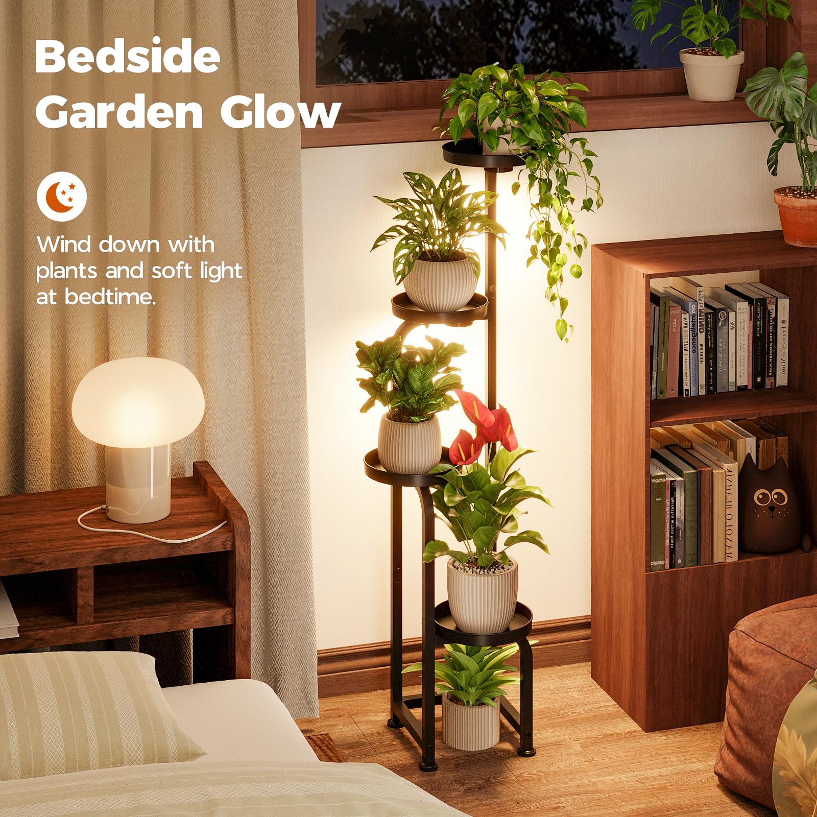 Corner-friendly Bamworld plant stand fits tight spaces and enhances decor