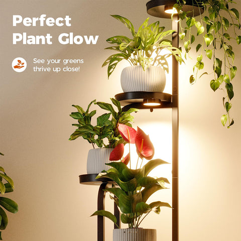 Two magnetic Bamworld lamps provide full-spectrum light for plant growth