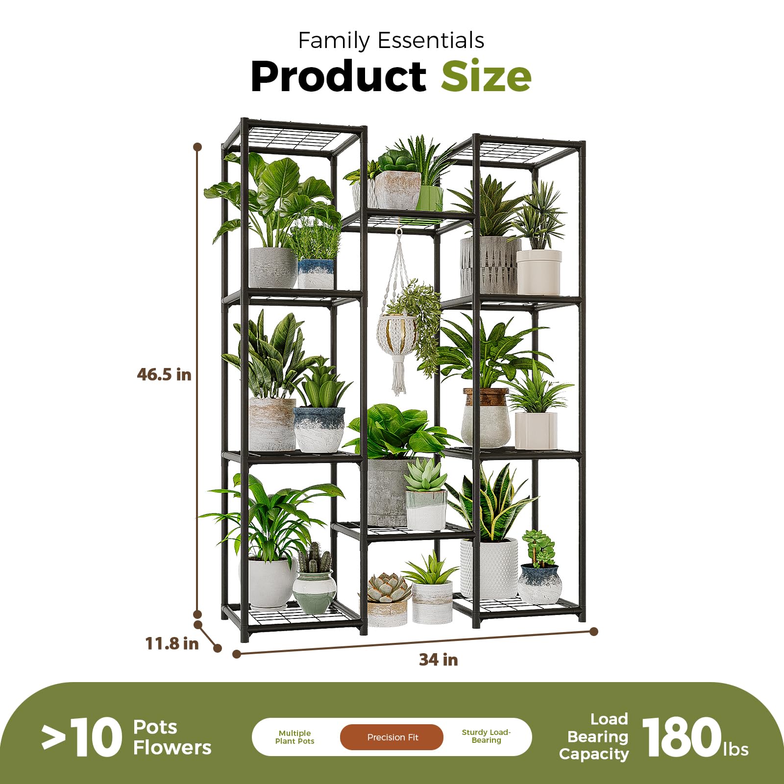 Bamworld plant stand enhances living room decor with greenery.