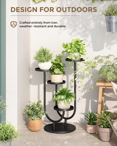 Bamworld plant stand living room shelf showcasing greenery in a neat display