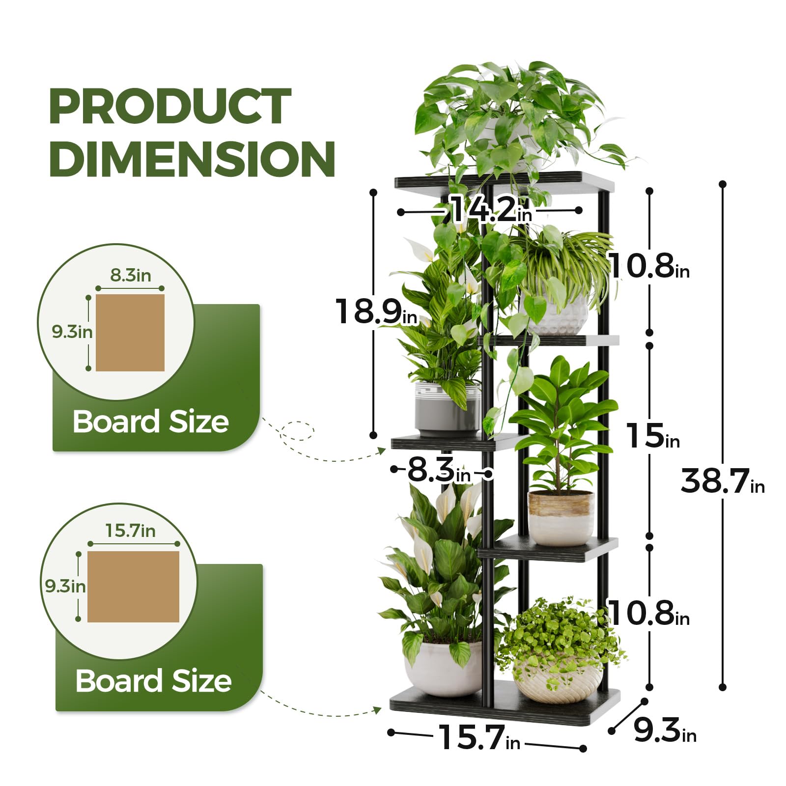 Bamworld plant stand fits small spaces like apartments and balconies without bulk.