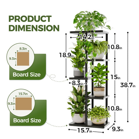 Bamworld plant stand fits small spaces like apartments and balconies without bulk.
