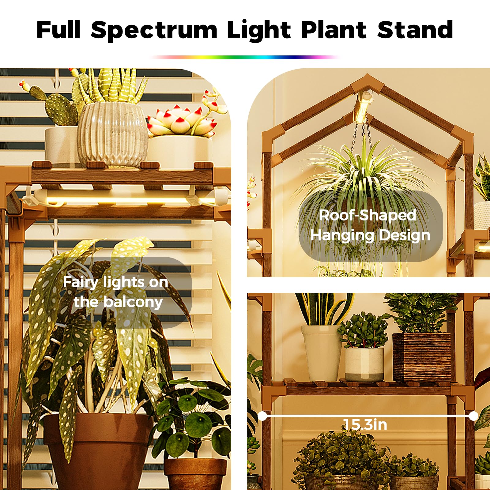 Bamworld roof design shelf maximizes space for indoor greenery.