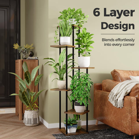 Bamworld space-saving plant display maximizing corner area