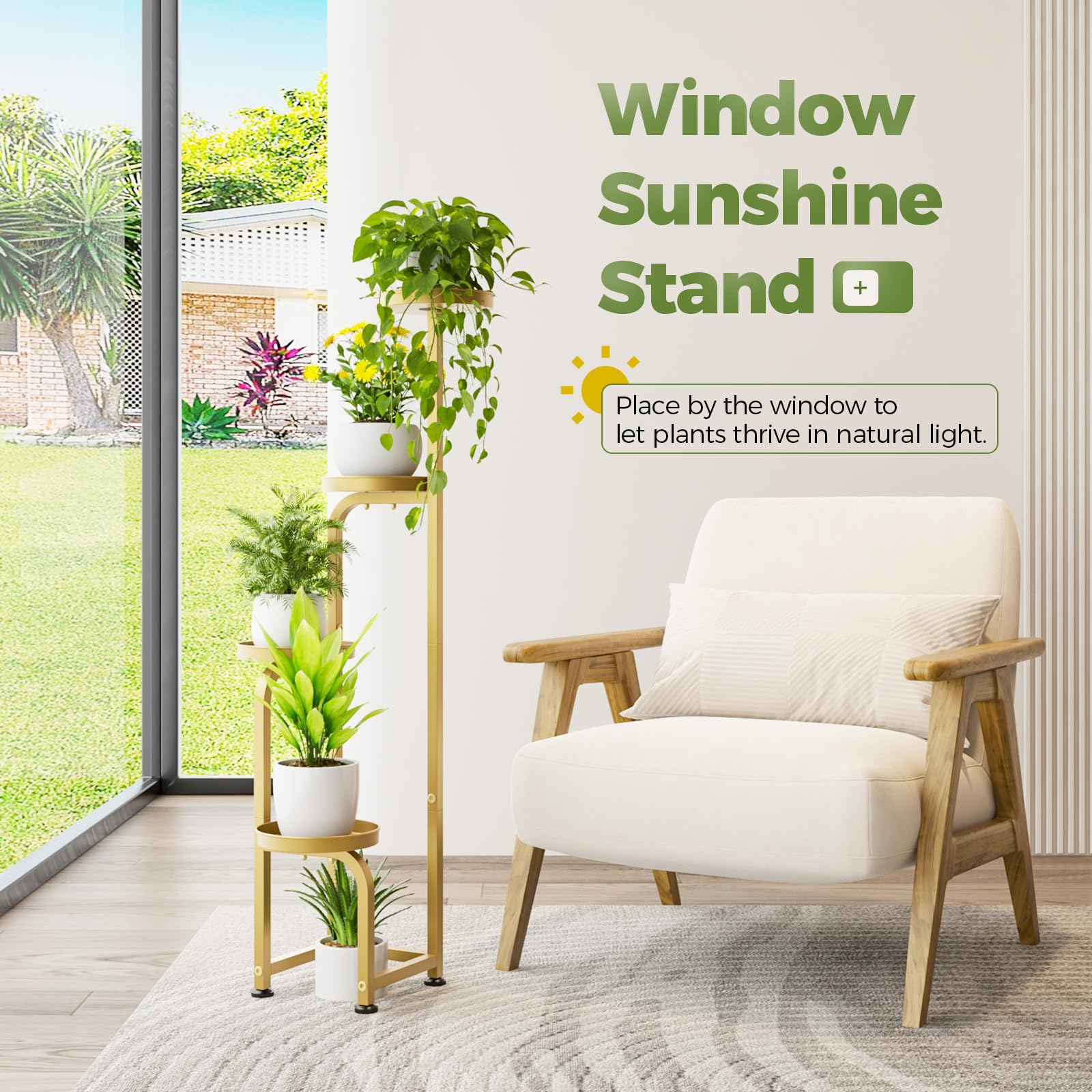 Bamworld spiral staggered design delivers balanced sunlight for all plants.