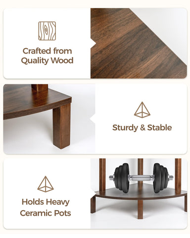 Bamworld sturdy wooden structure supports heavy ceramic pots