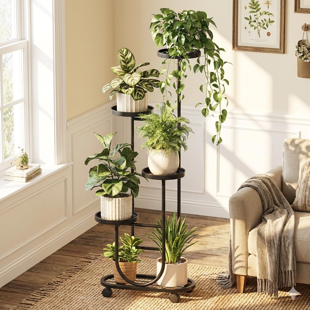 Bamworld tall plant stand assembly demonstrates quick setup for stylish indoor display