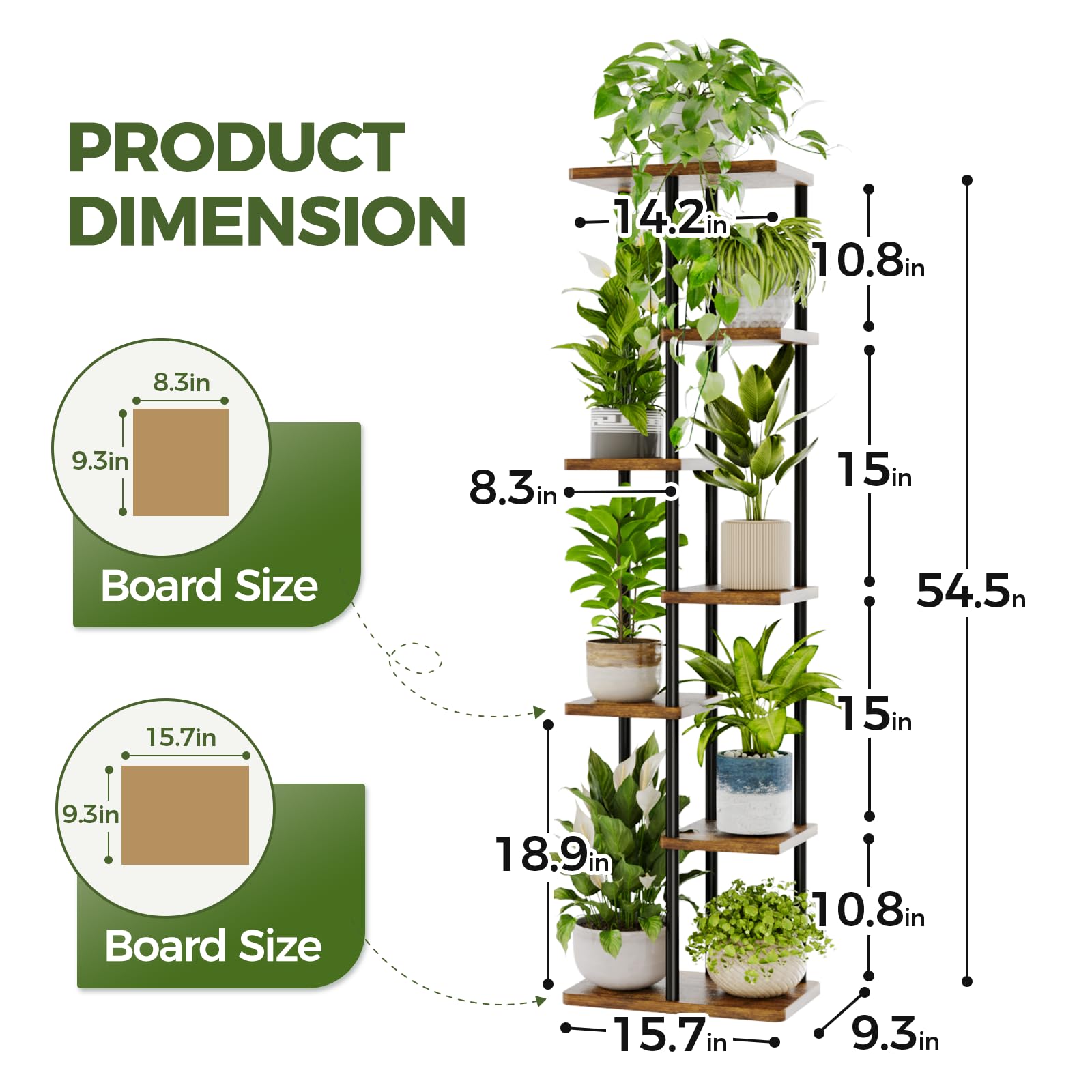 Bamworld plant stand assembled with plants illustrates multi-purpose display.