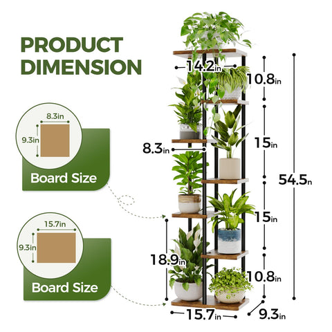 Bamworld plant stand assembled with plants illustrates multi-purpose display.