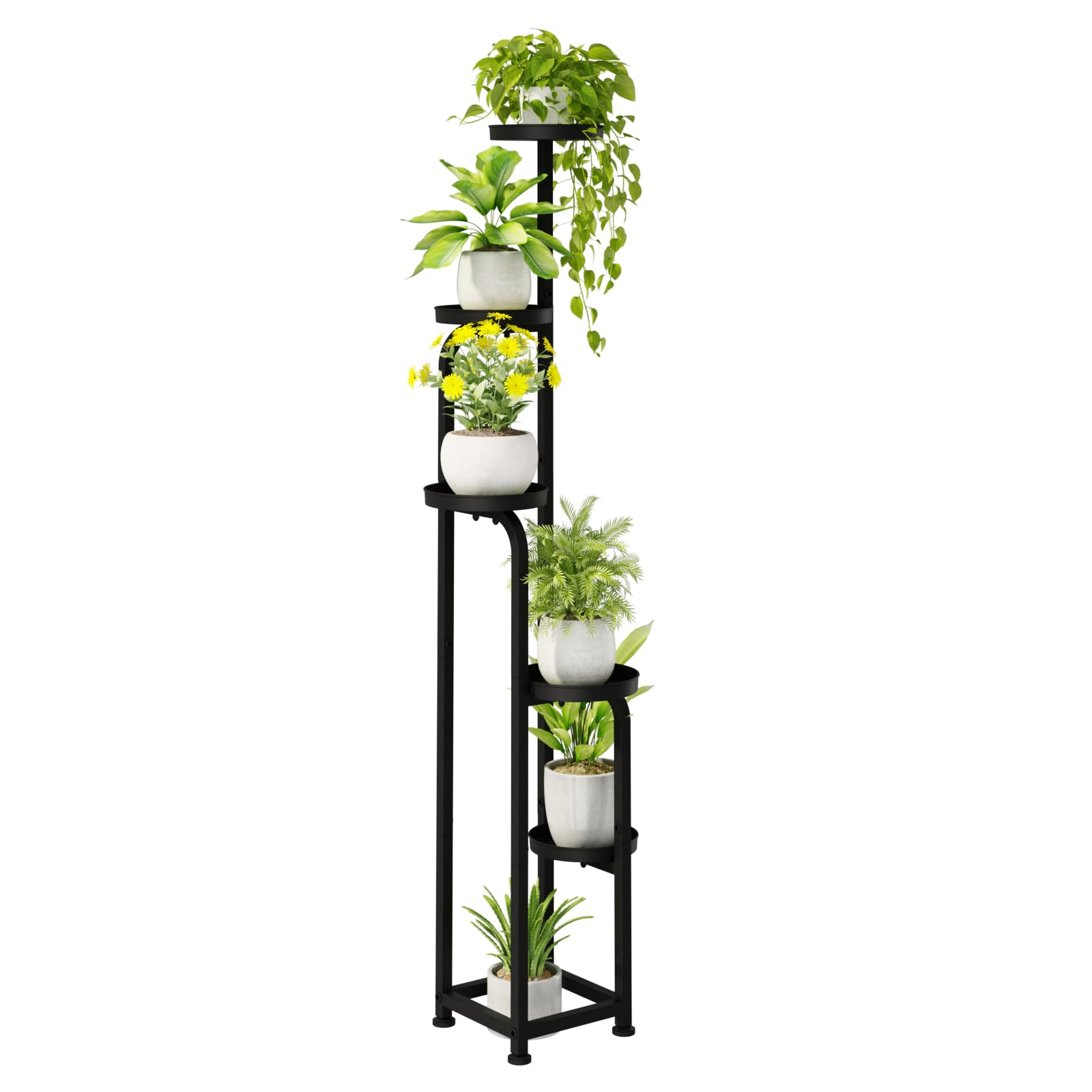 bamworld tall plant stand corner view highlighting slim footprint for tight spaces