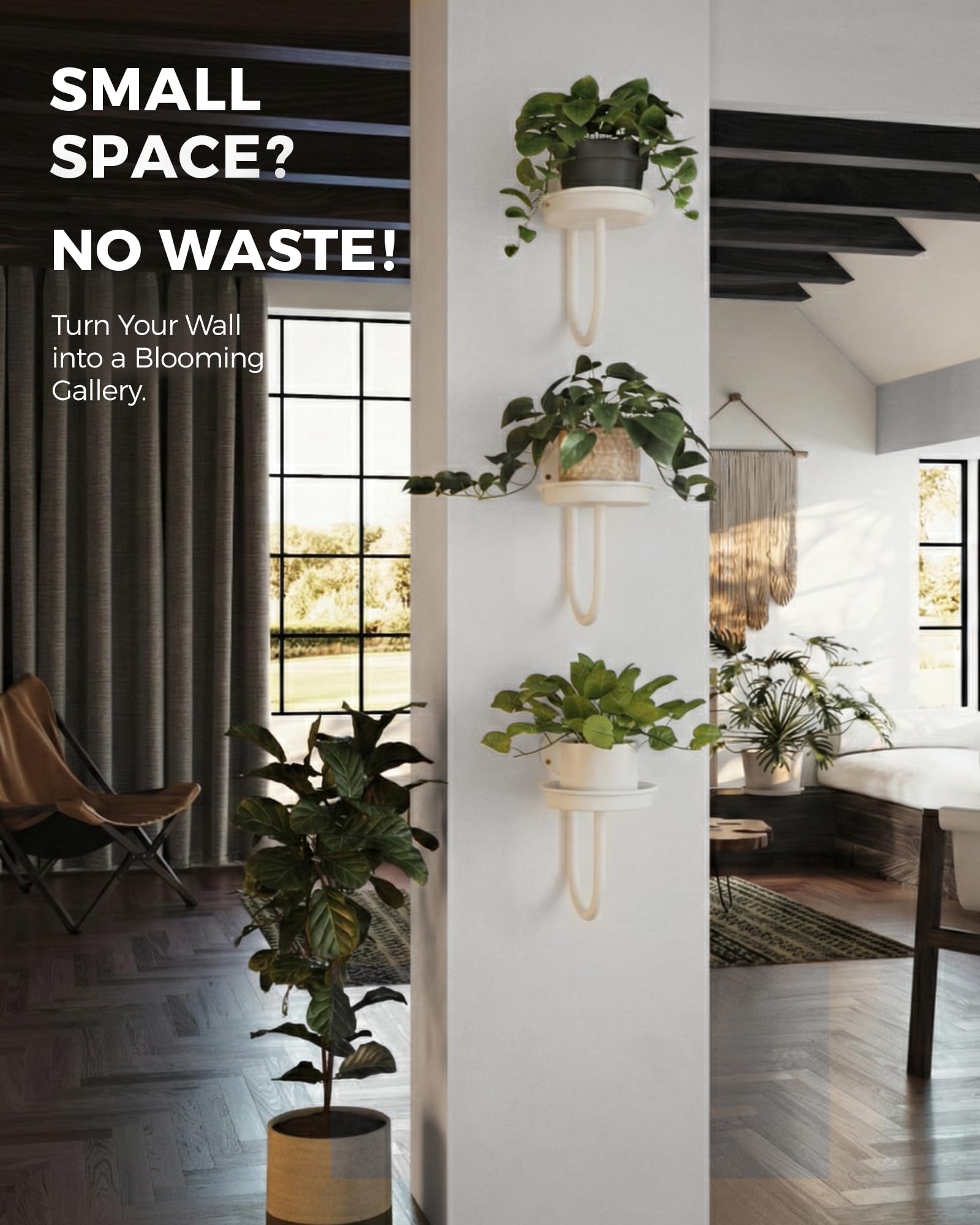 Bamworld versatile display for vines and small potted plants