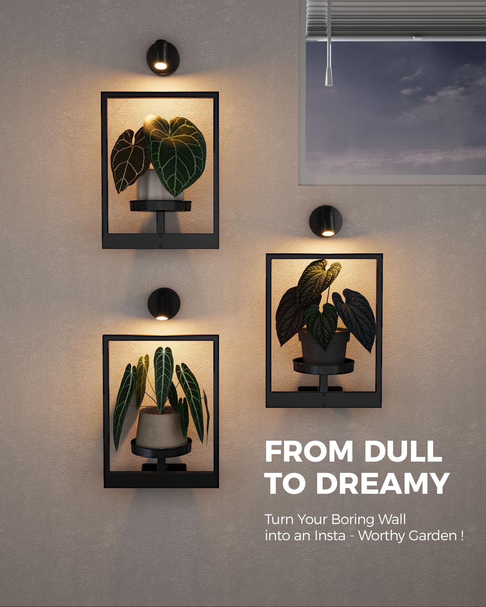 Bamworld vertical plant display maximizes space and mood