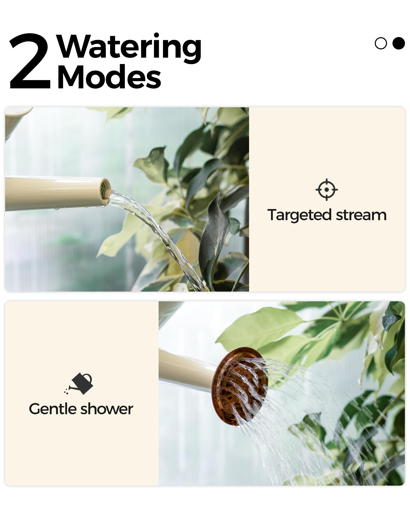 Bamworld embossed-design watering can adds stylish décor to any space.