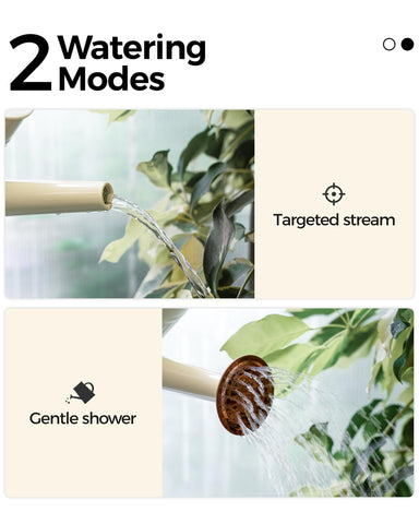 Bamworld embossed-design watering can adds stylish décor to any space.