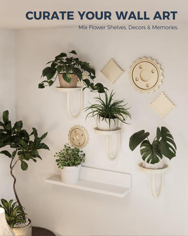 Bamworld white wall planter decor adds modern touches